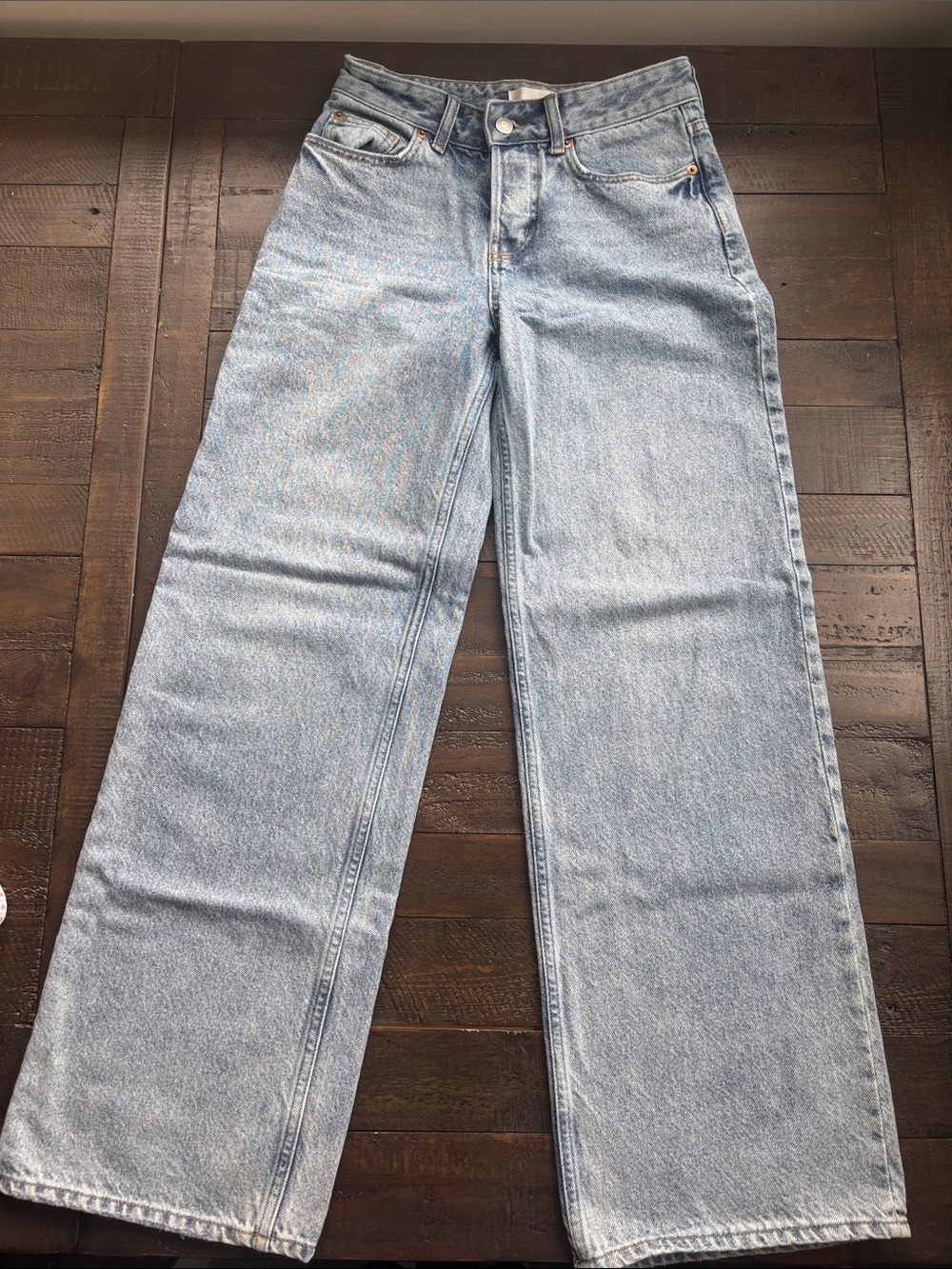 H&M wide leg button fly size 2